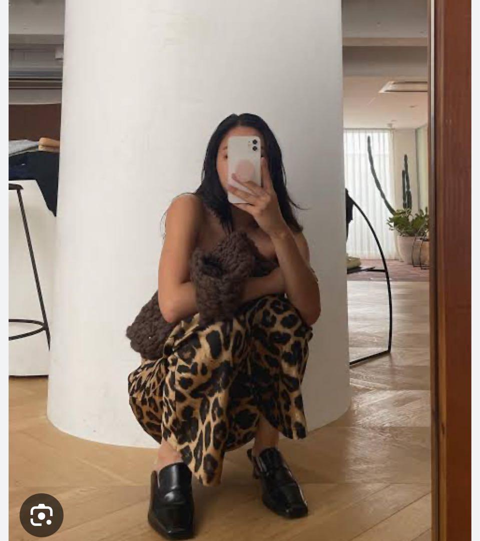 Sea Room Lynn レオパードサテンストレートパンツM