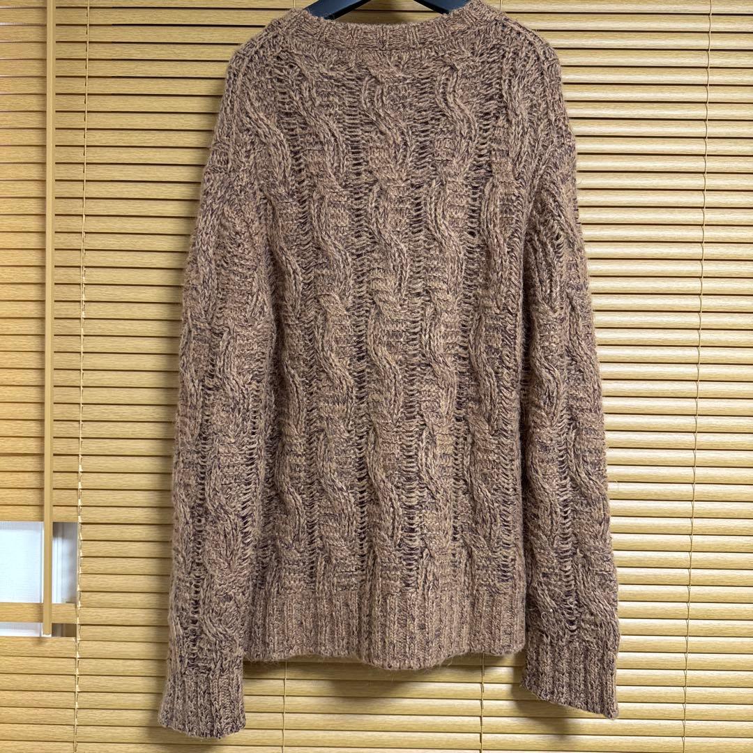 Acne Studios 23AW ウール混ケーブルニットセーター ブラウン