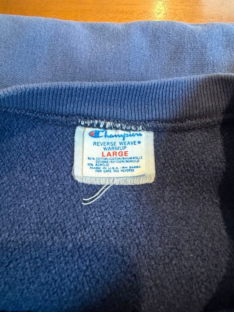 完全目なし　リバースウィーブ　ネイビー　フェード　トリコタグ中期