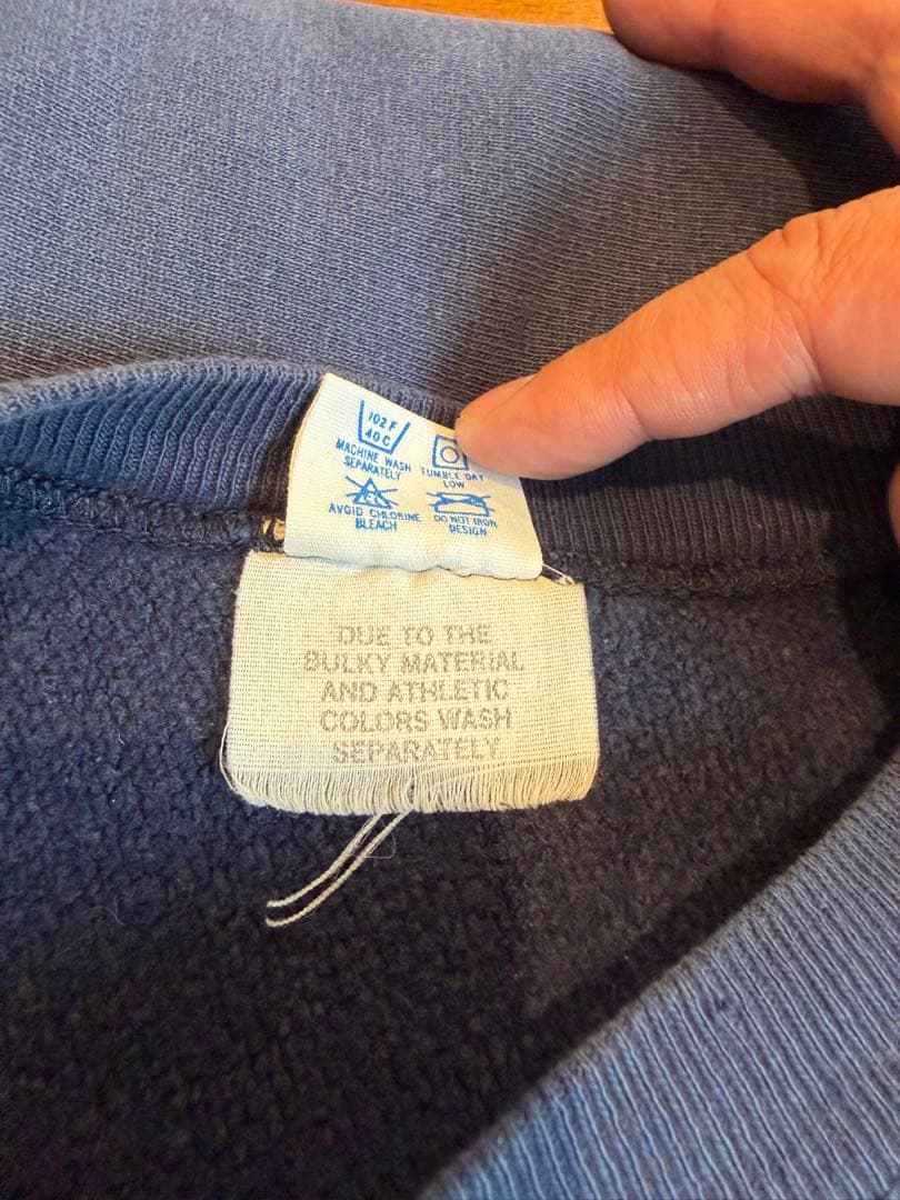 完全目なし　リバースウィーブ　ネイビー　フェード　トリコタグ中期