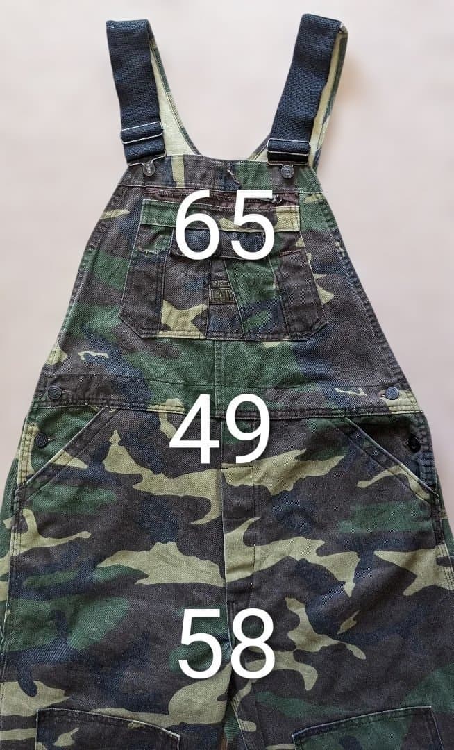 90s Liberty usa製 オーバーオール 迷彩 ダブルニー W38 古着