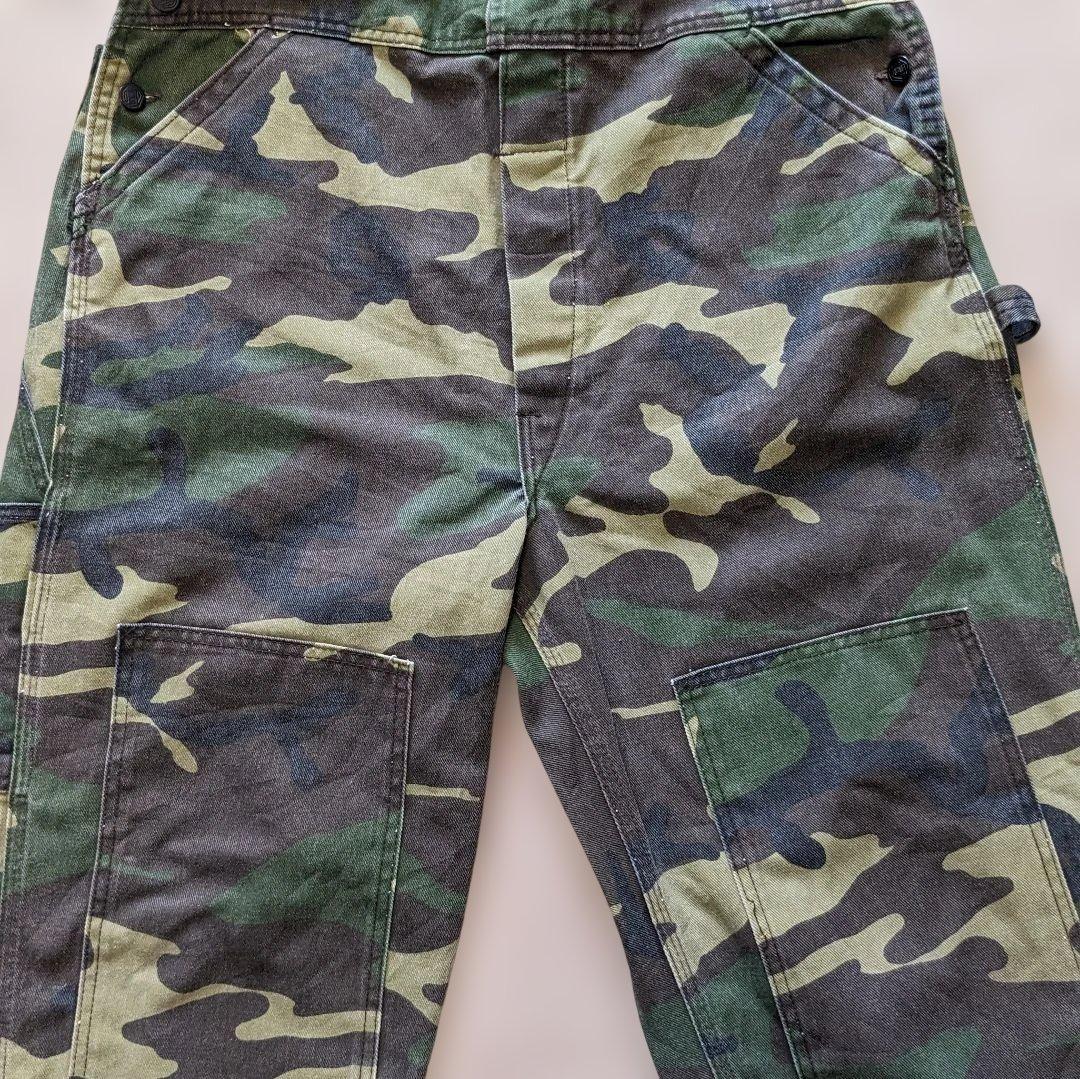 90s Liberty usa製 オーバーオール 迷彩 ダブルニー W38 古着