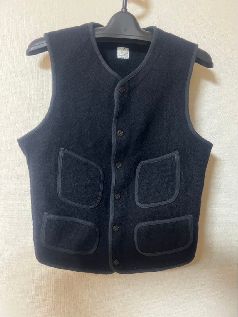 ANATOMICA ブラウンズビーチ ベスト ネイビー サイズ42