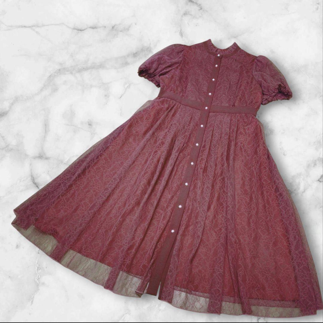 ✨46サイズ✨23区 APPLAUDIR 総レース タックディテール ドレス