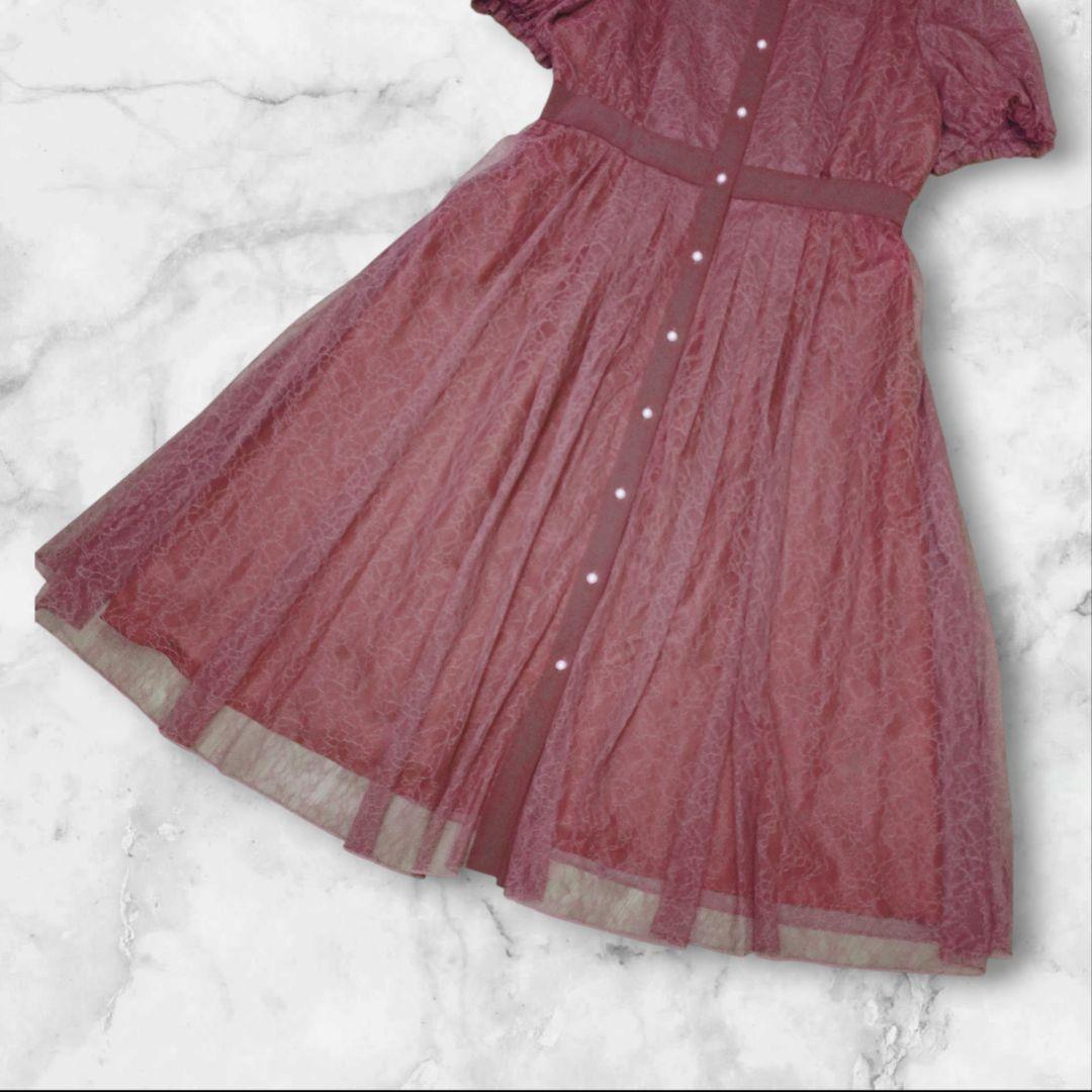 ✨46サイズ✨23区 APPLAUDIR 総レース タックディテール ドレス