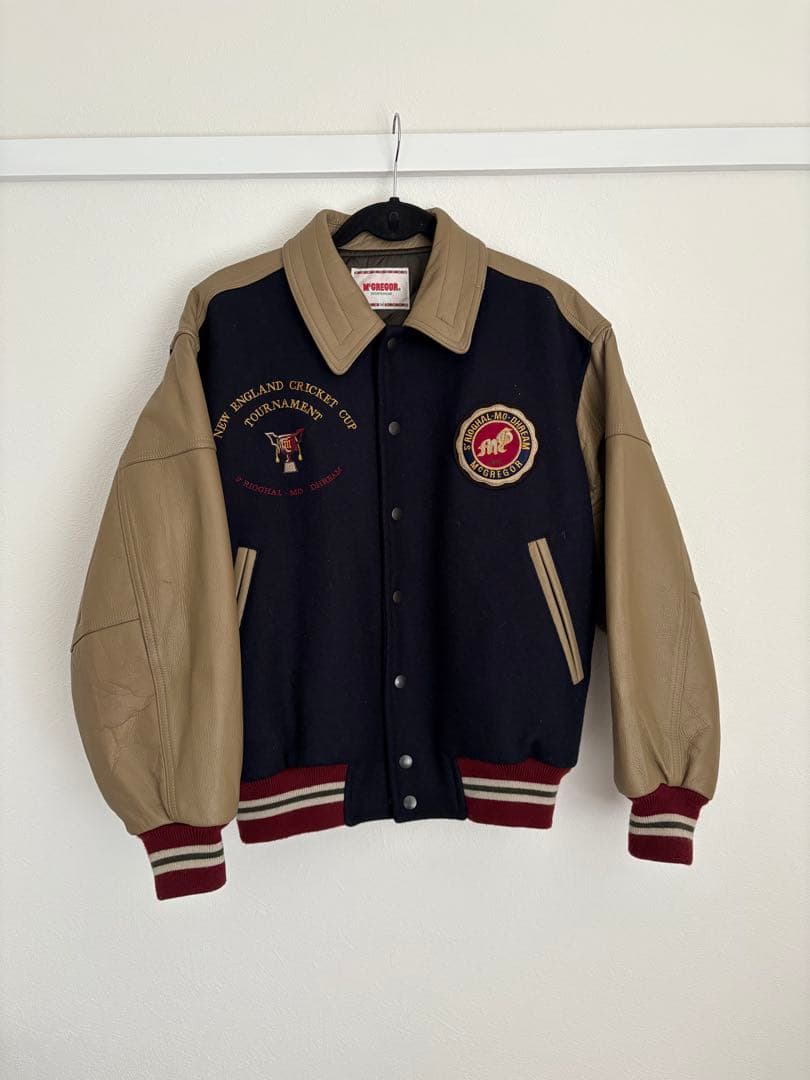 最終値下げ‼️80s 90s McGREGOR スタジャン レザー袖 刺繍