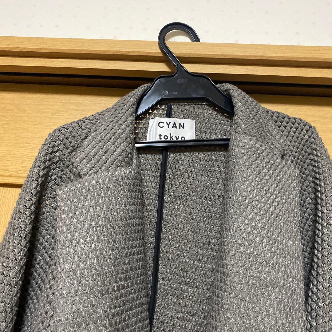 CYAN tokyo シアントウキョウ　ワッフルシアードルマリンジャケットグレー