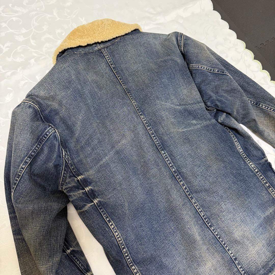 超美品 希少 RRL デニム ボア ジャケット シェアリング ランチコート S