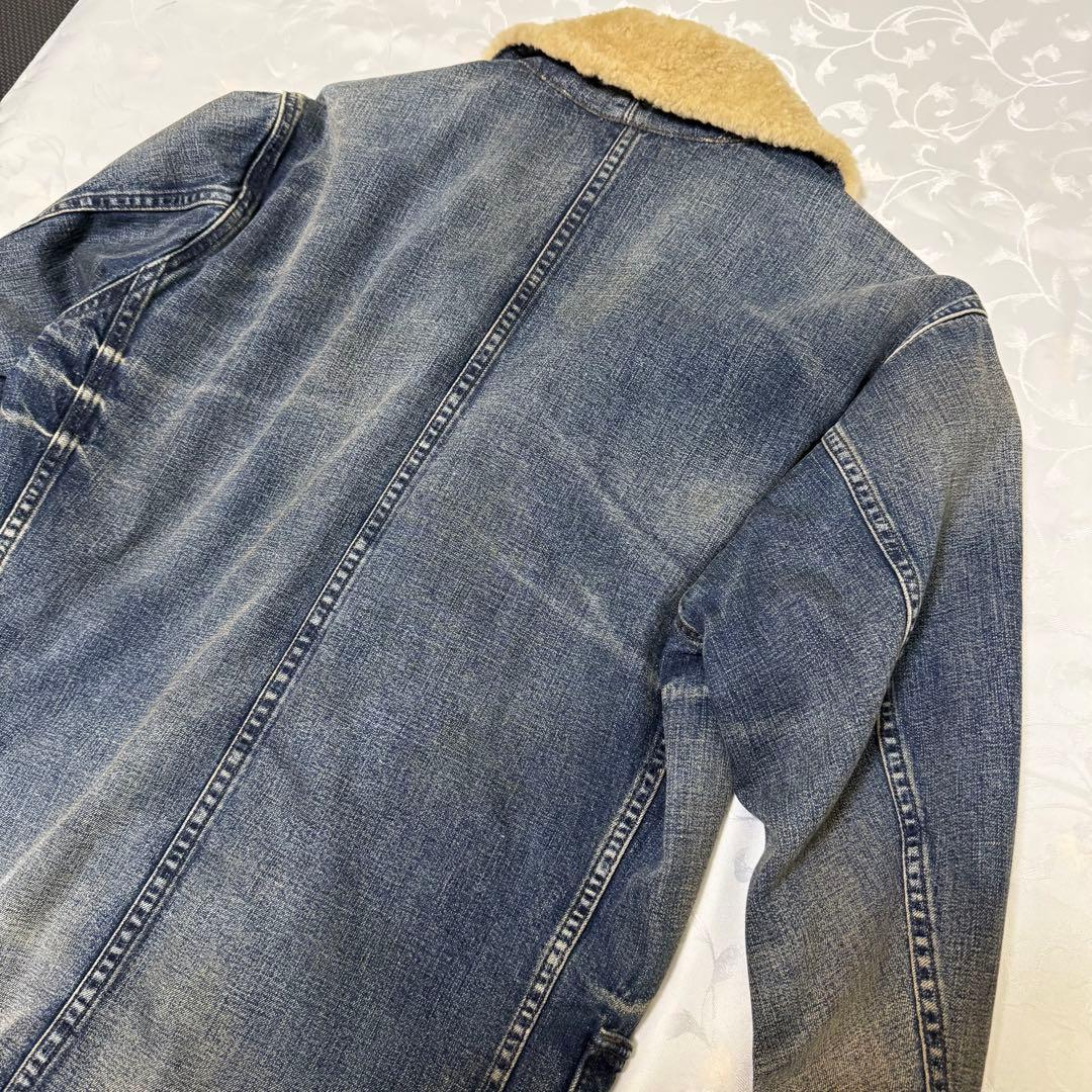 超美品 希少 RRL デニム ボア ジャケット シェアリング ランチコート S