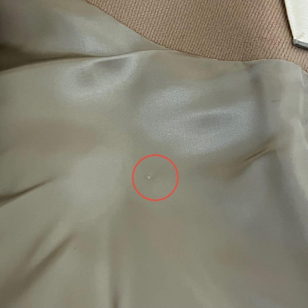 自由区 Wool Mouton ウールムートン ノーカラーコート 44 ファー