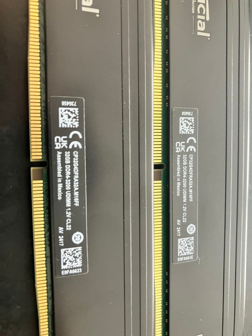 Crucial DDR4-3200 メモリー 64GB 32GB×2枚セット