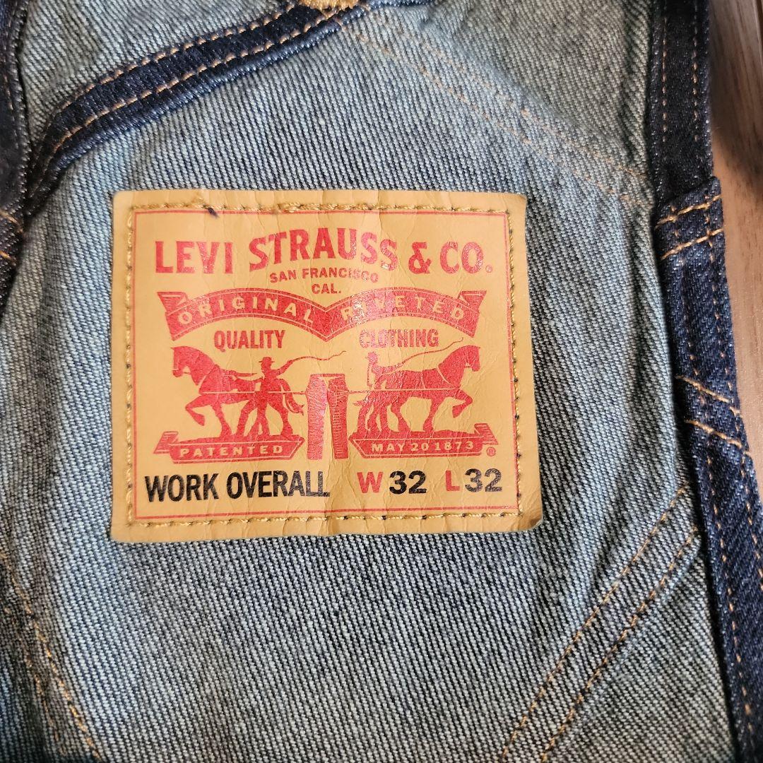 Levi's　ダブルニーオーバーオール　ブルー　32×32