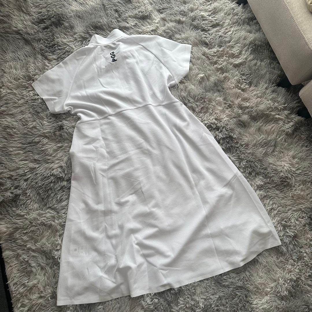 新品　PGG パーリーゲイツ　ワンピース　ハーフジップ　ホワイト　サイズ1