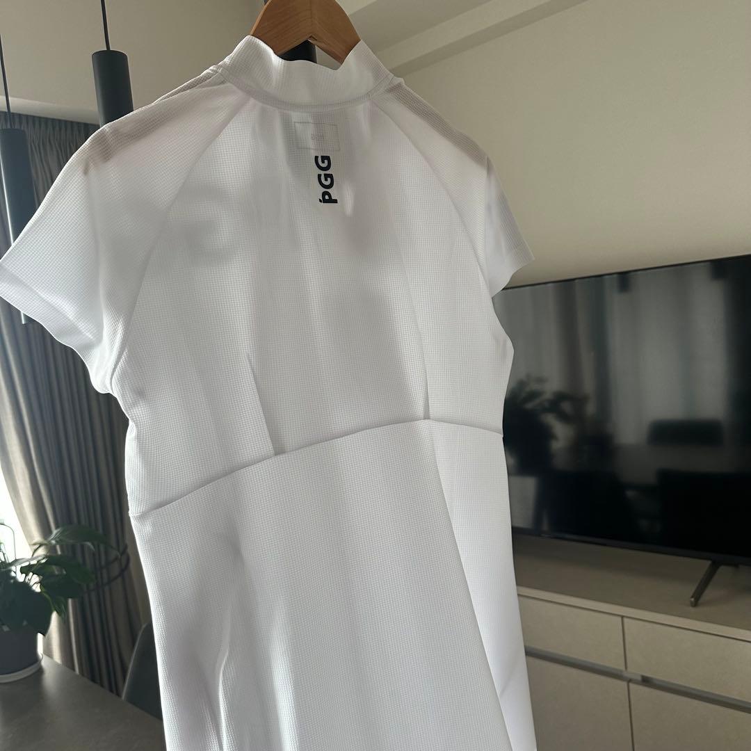 新品　PGG パーリーゲイツ　ワンピース　ハーフジップ　ホワイト　サイズ1