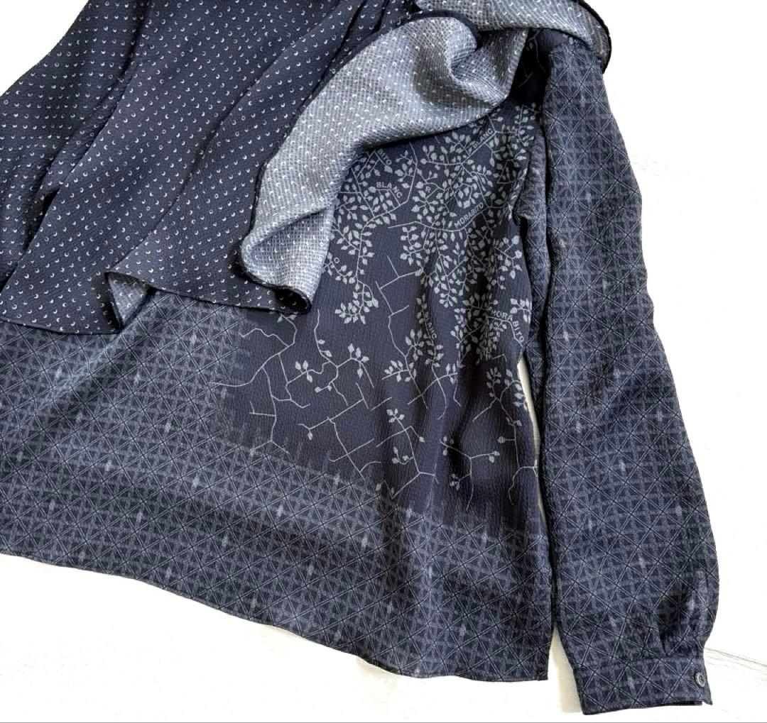 新品　今季モラビト ブラン　上品リュクスなブラウス　サイズ４０　¥64900