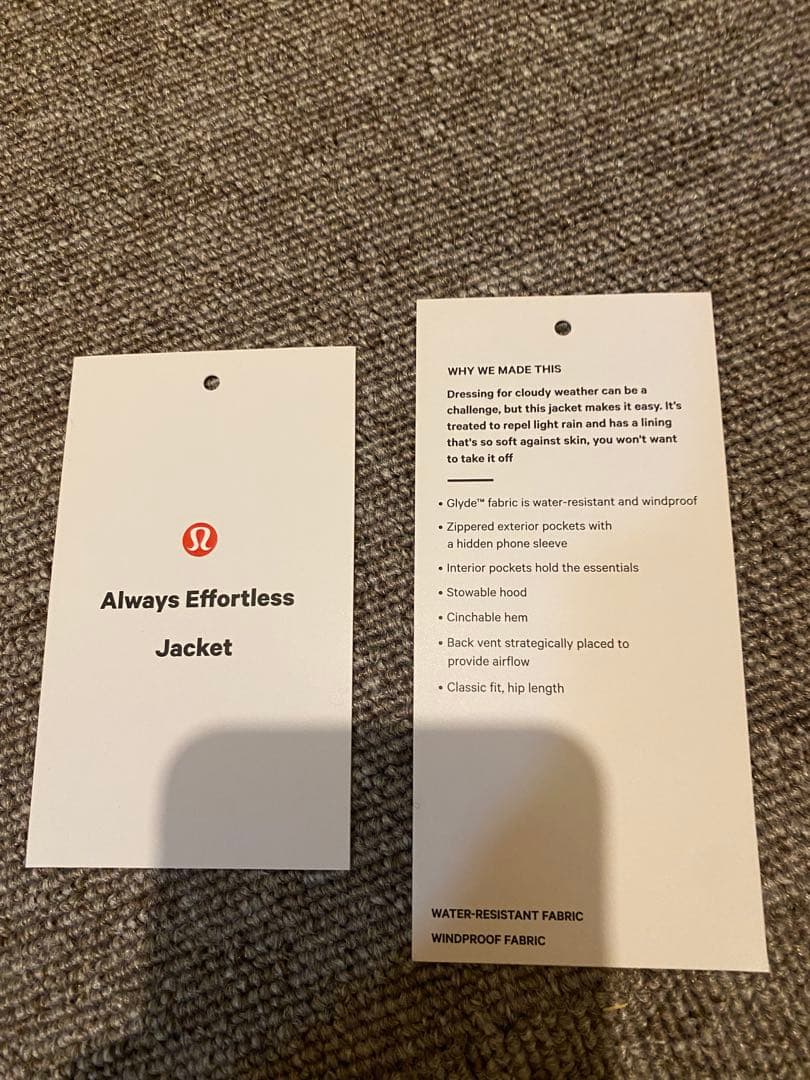 ルルレモンLululemon Always Effortlessジャケット 2