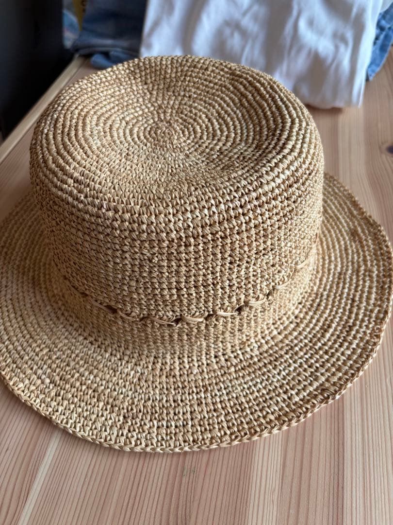 【試着のみ】45rpm ☆ ストローハット ☆ ナチュラル