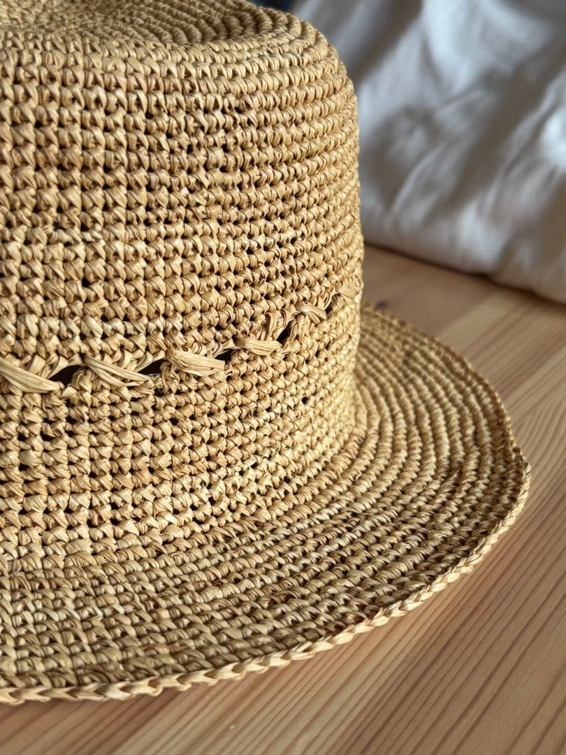 【試着のみ】45rpm ☆ ストローハット ☆ ナチュラル
