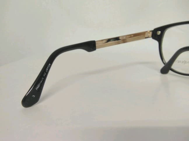 ビンテージ　サンローラン眼鏡フレーム（メタリックブラック）