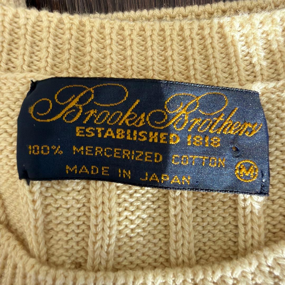 ケンジBrooks Brothers ケーブルニットセーター クリーム色