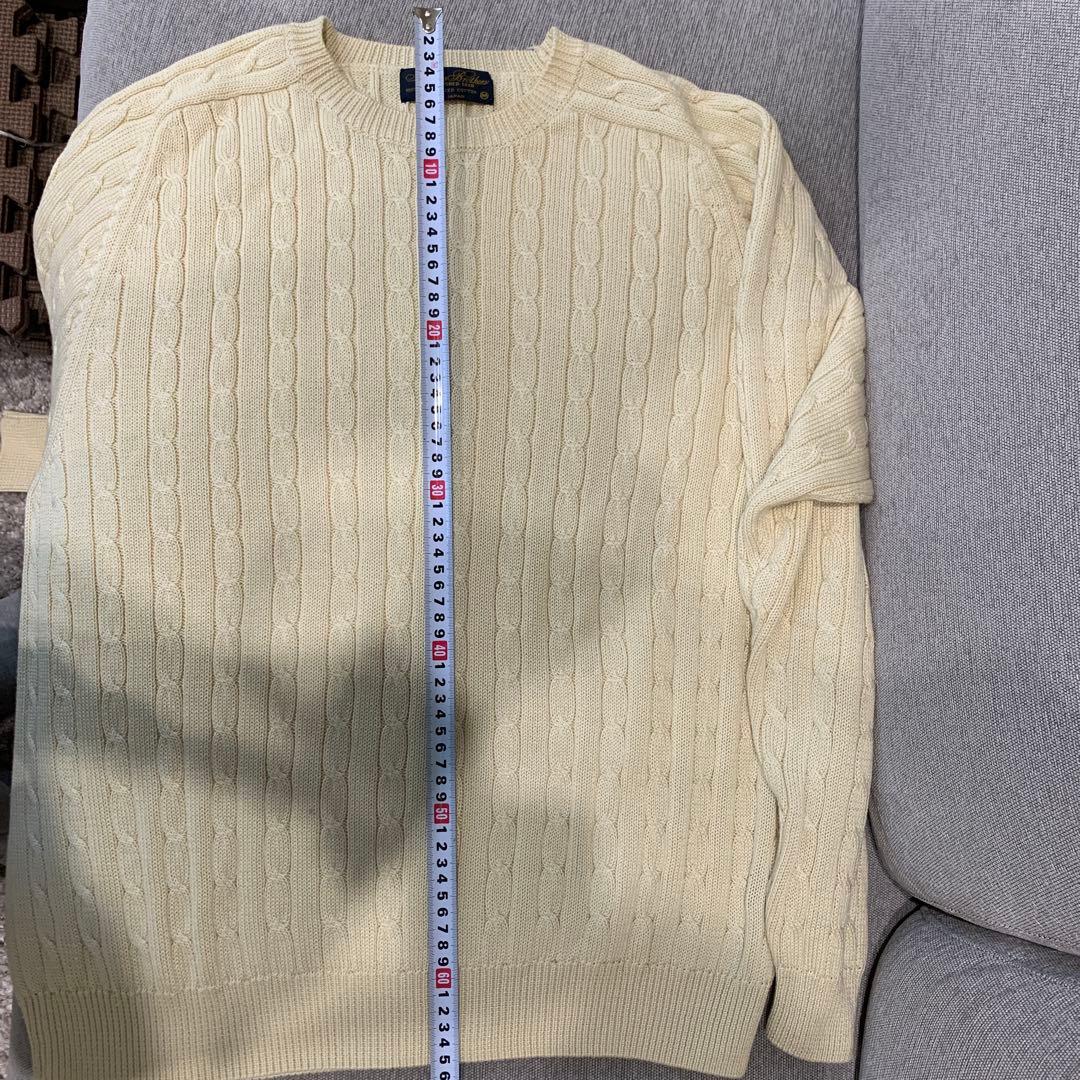 ケンジBrooks Brothers ケーブルニットセーター クリーム色
