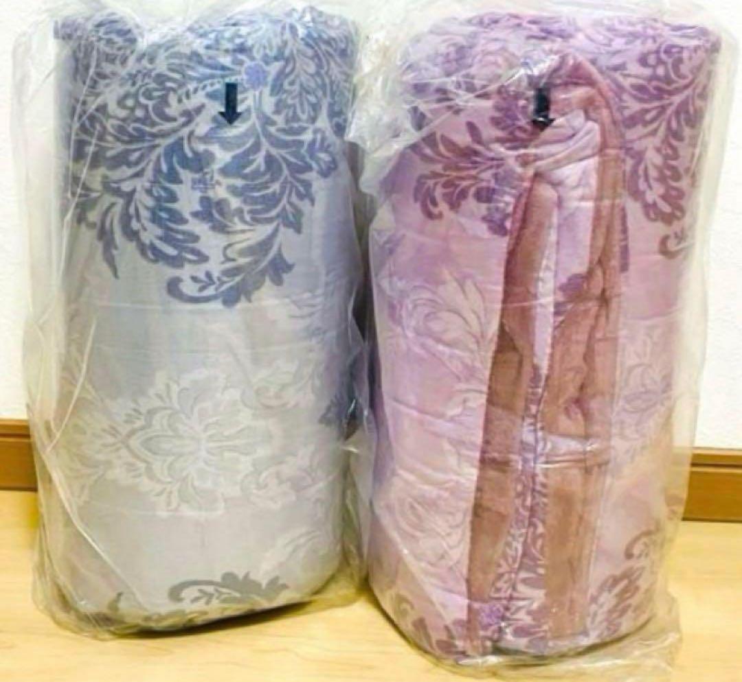 あったか6層毛布 スモーキーピンク、シルバー 2枚セット ジャパネットたかた