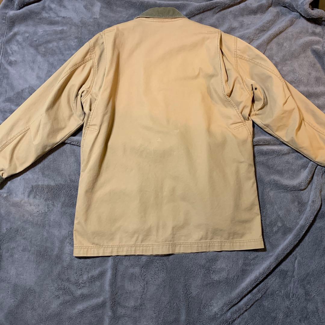 90年代L.L.bean カバーオール　ベージュ コーデュロイ襟