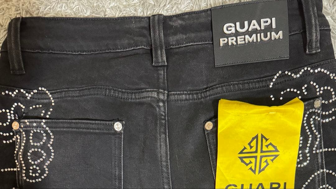 パンツ GUAPI VINTAGE BLACK PAISLEY DENIM SIZE30