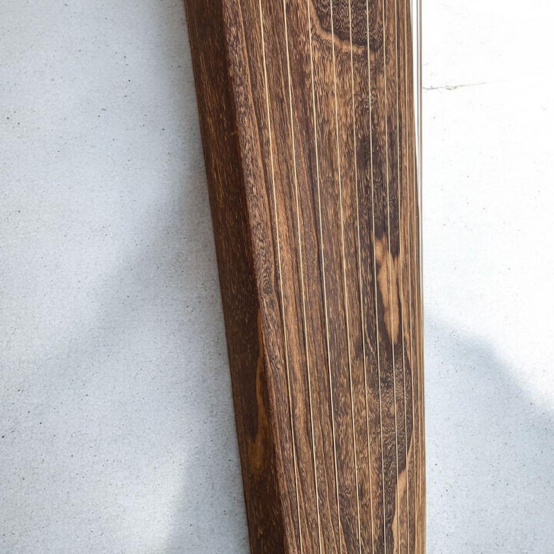 琴　筝 13弦　オレンジ飾り　鶴の絵　猫足　ヴィンテージ　木製