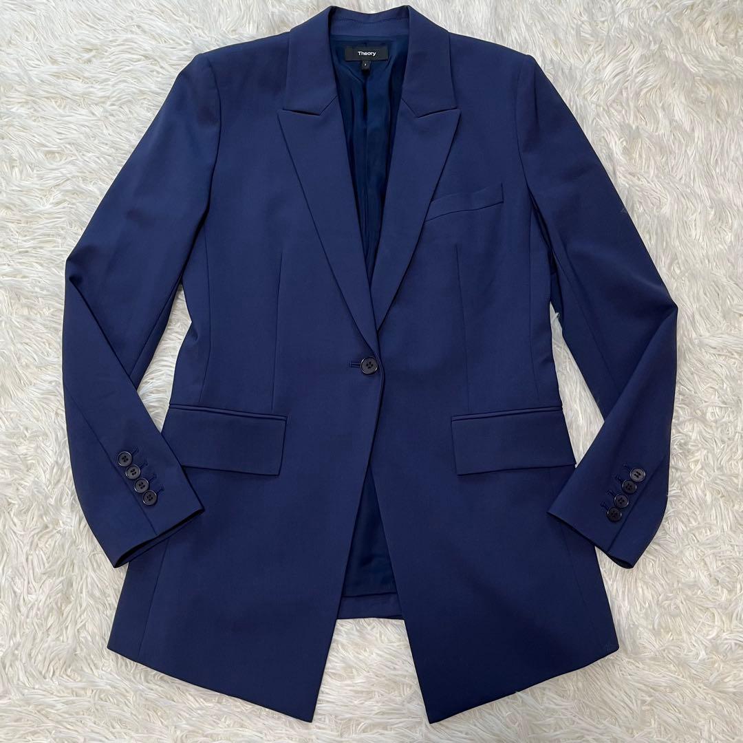 Theory テーラードジャケット TRACEABLE WOOL ネイビー M