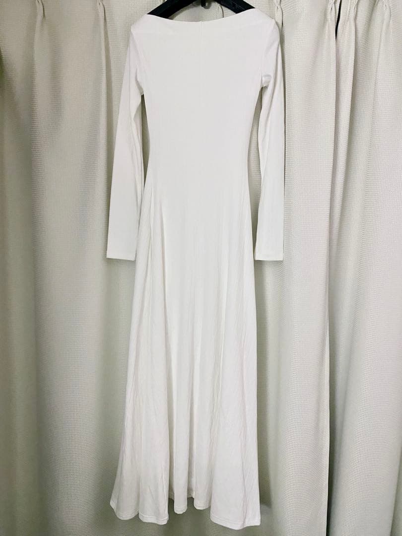 Urban Sheek プリーツ　ベルベット　長袖　ロング　ドレス　ワンピース