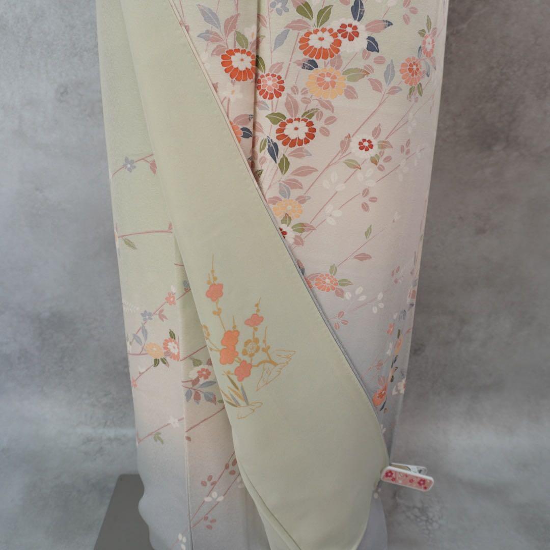 訪問着フルセット　259 正絹　入学式　お宮参【訪問着、袋帯、帯締め、帯揚げ】