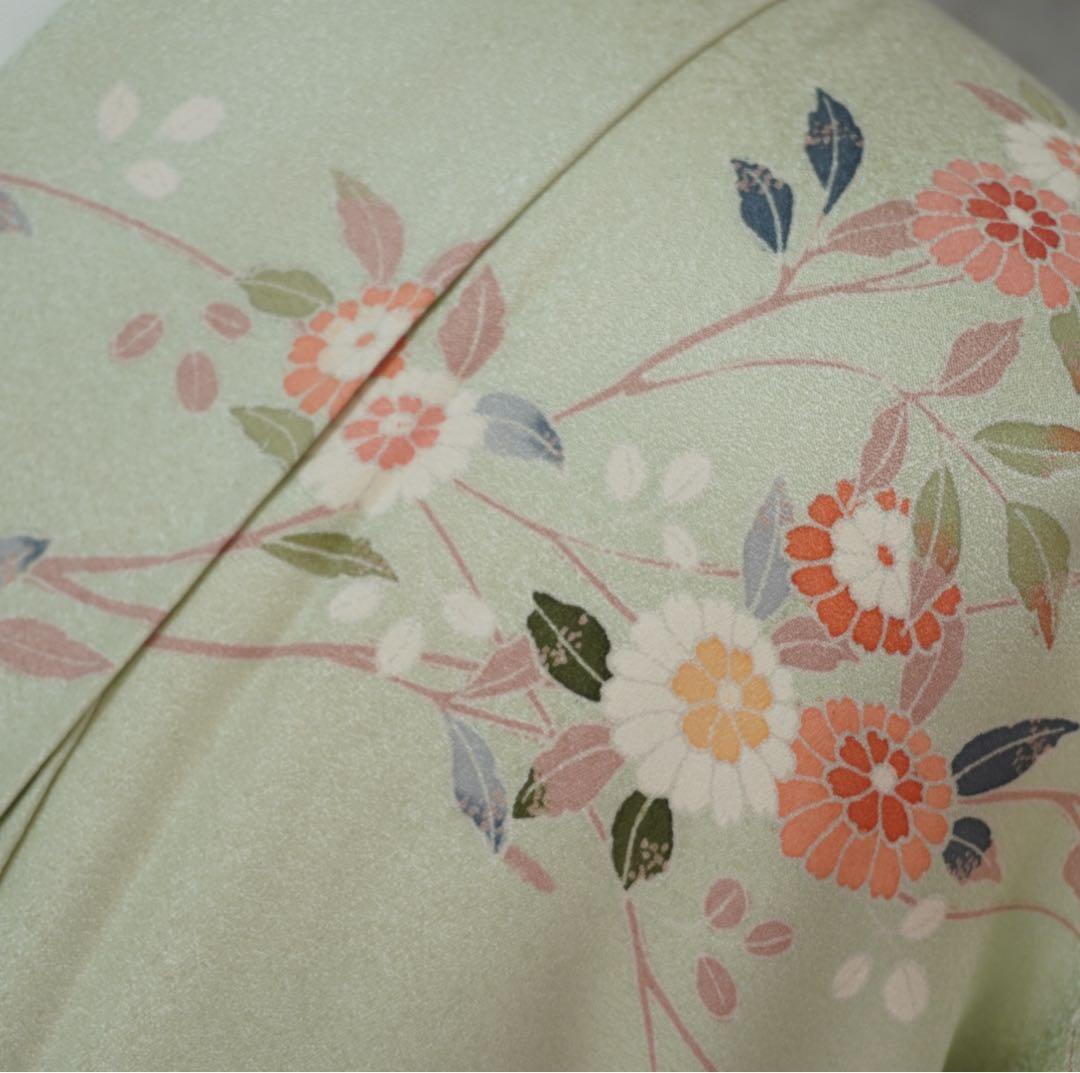 訪問着フルセット　259 正絹　入学式　お宮参【訪問着、袋帯、帯締め、帯揚げ】