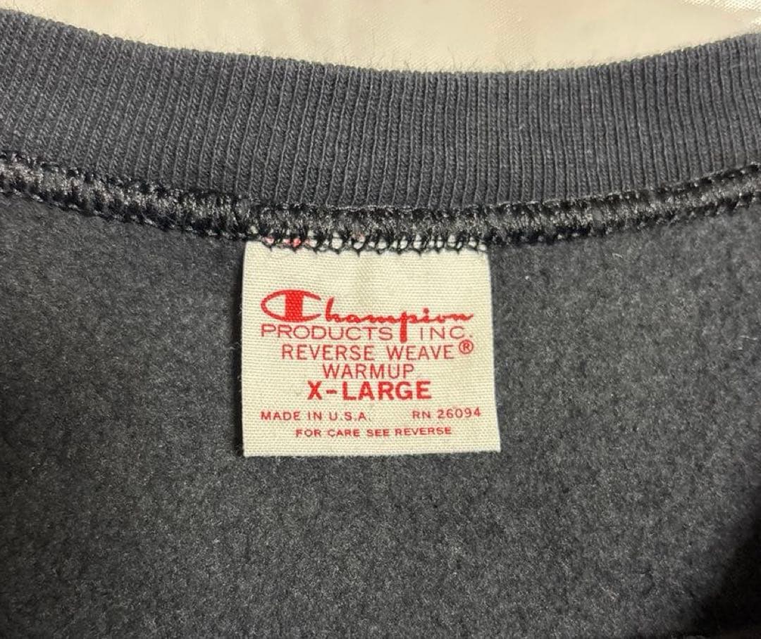 CHAMPION リバースウィーブ ブラック スウェット 単色タグ復刻 USA製
