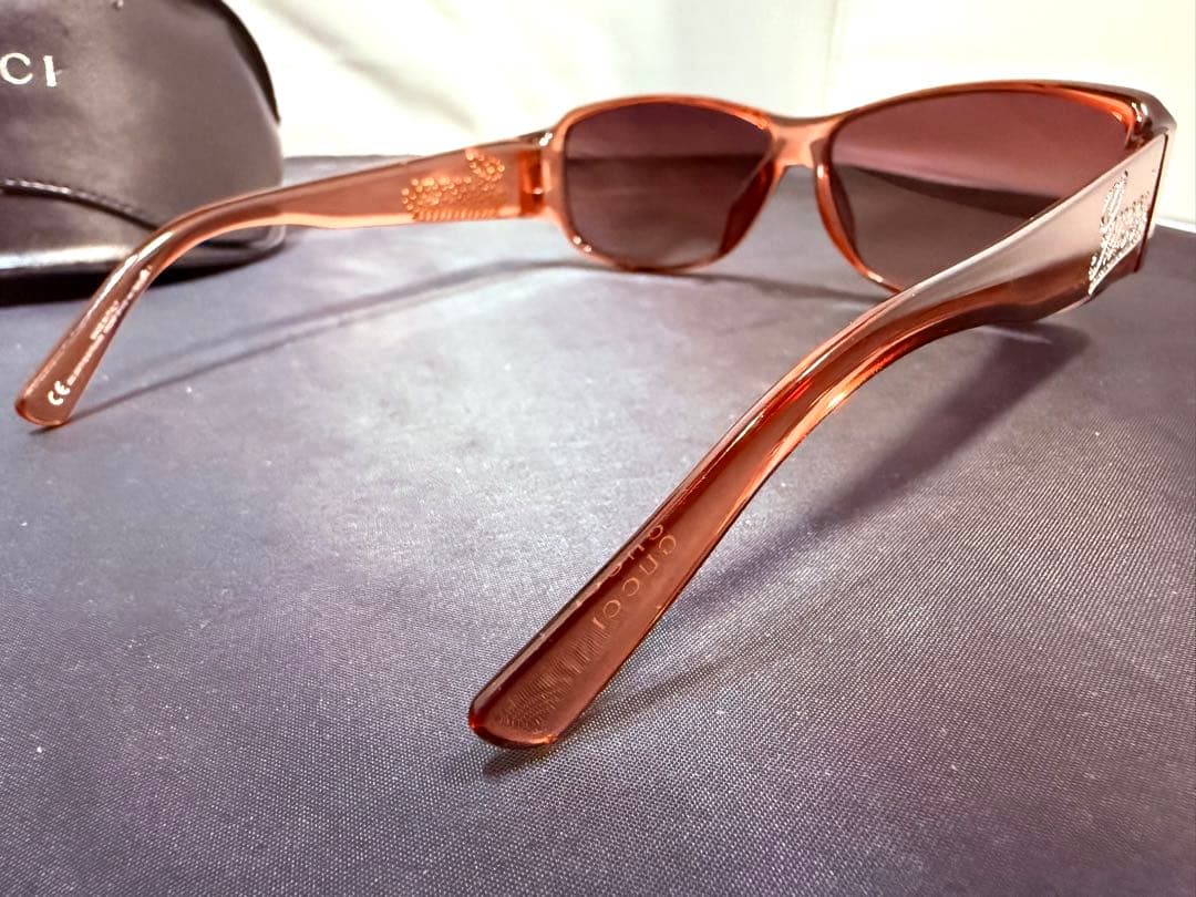 GUCCIレッドクリスタル×スワロフスキーラインストーン サングラス眼鏡メガネ