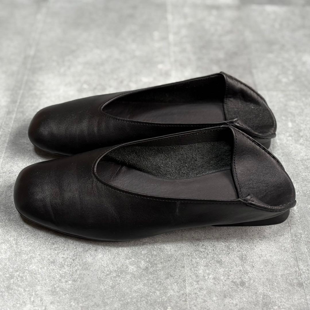 【美品】カンペール カシマイラ フラットパンプス バブーシュ 24.5cm 黒