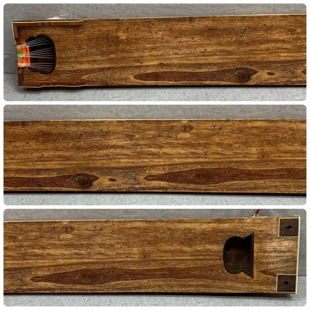 高級上角 琴　金蒔絵　口前装飾あり　13弦　筝 和楽器　弦楽器　ジャンク　現状品