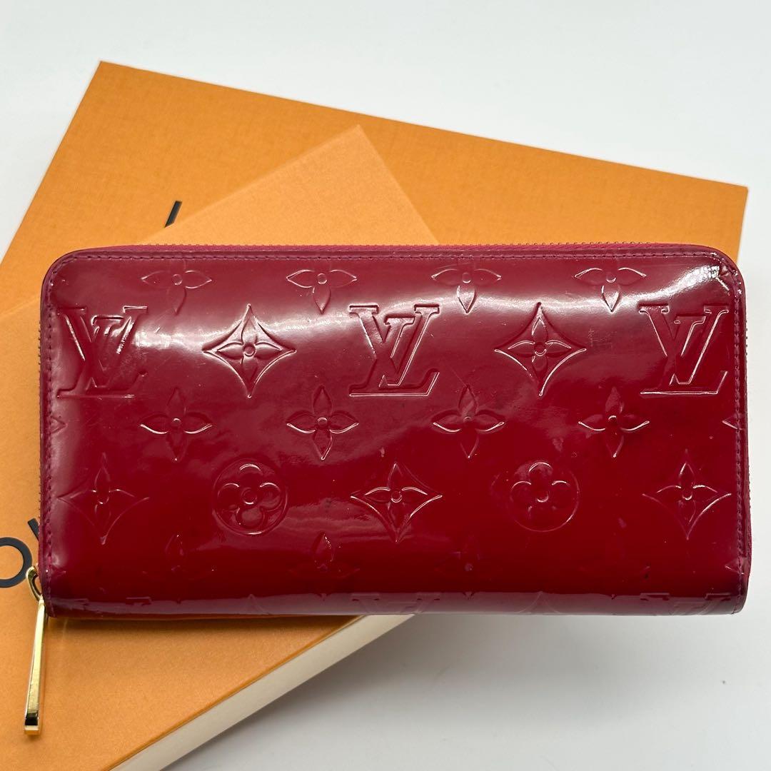 【箱付き】ルイヴィトン ジッピーウォレット ヴェルニ モノグラム ラウンド
