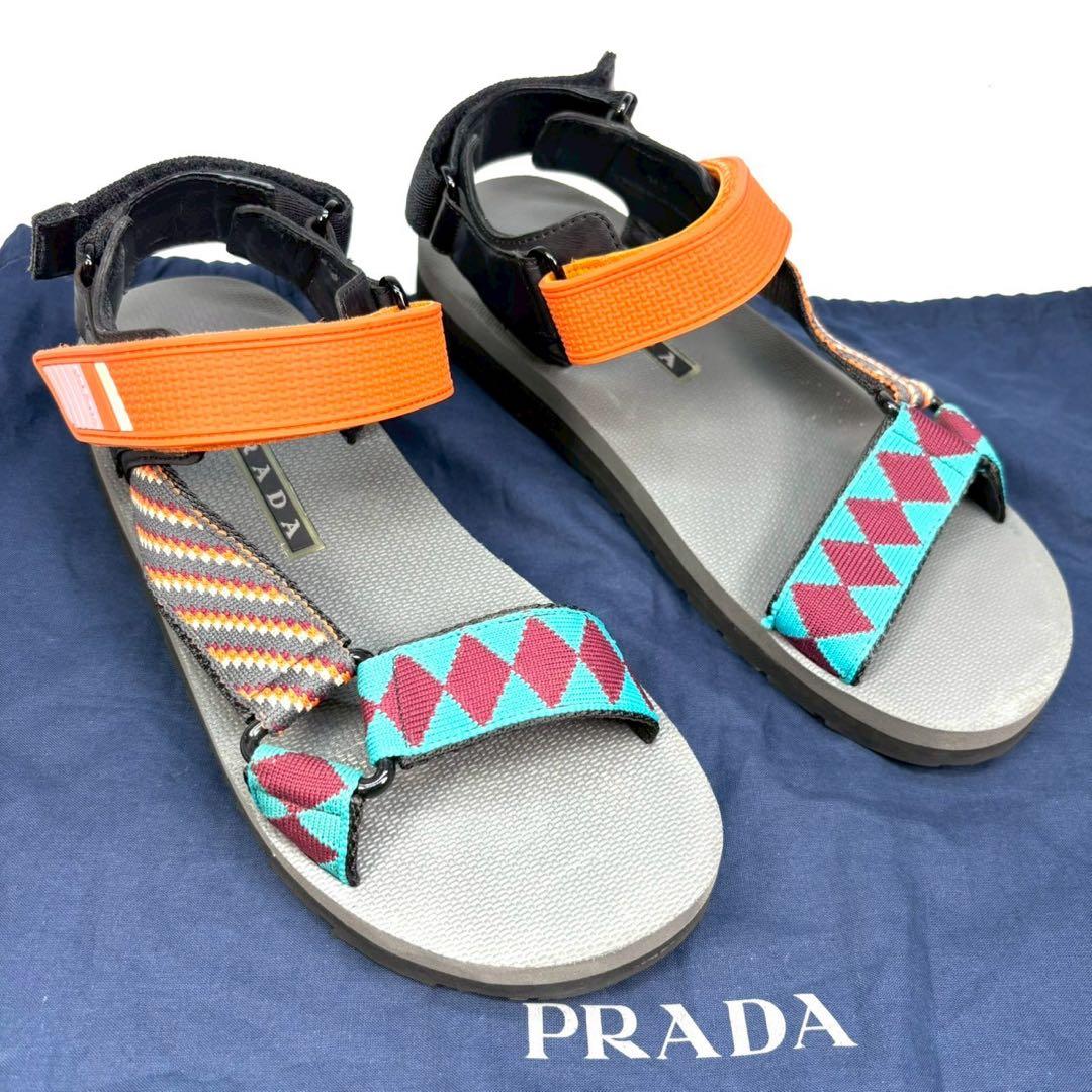 PRADA プラダ　サンダル　マルチカラー　38 1/2