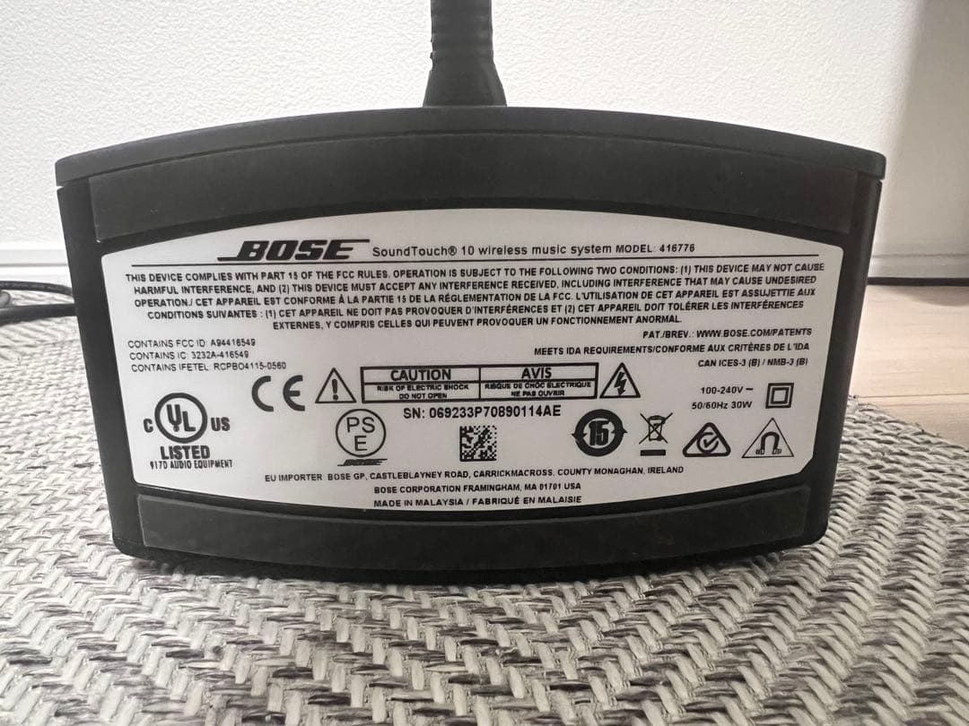 BOSEサウンドタッチ10 wireless music system BLK