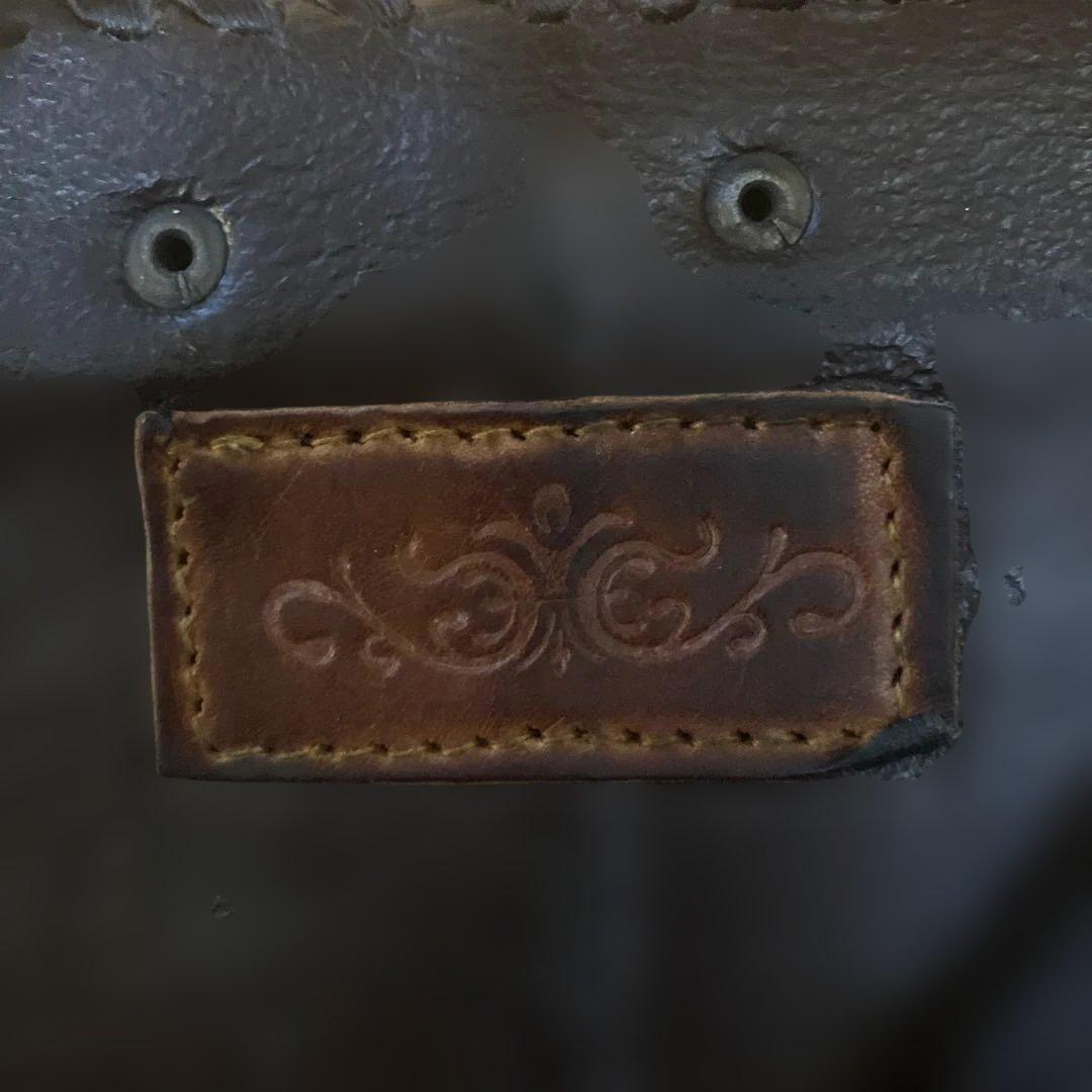 本革　レザーフリンジウェストバッグ