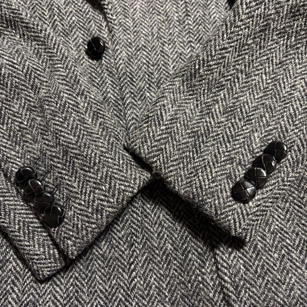 【美品】ニューヨーカーハリスツイードジャケット ウール100% M くるみボタン