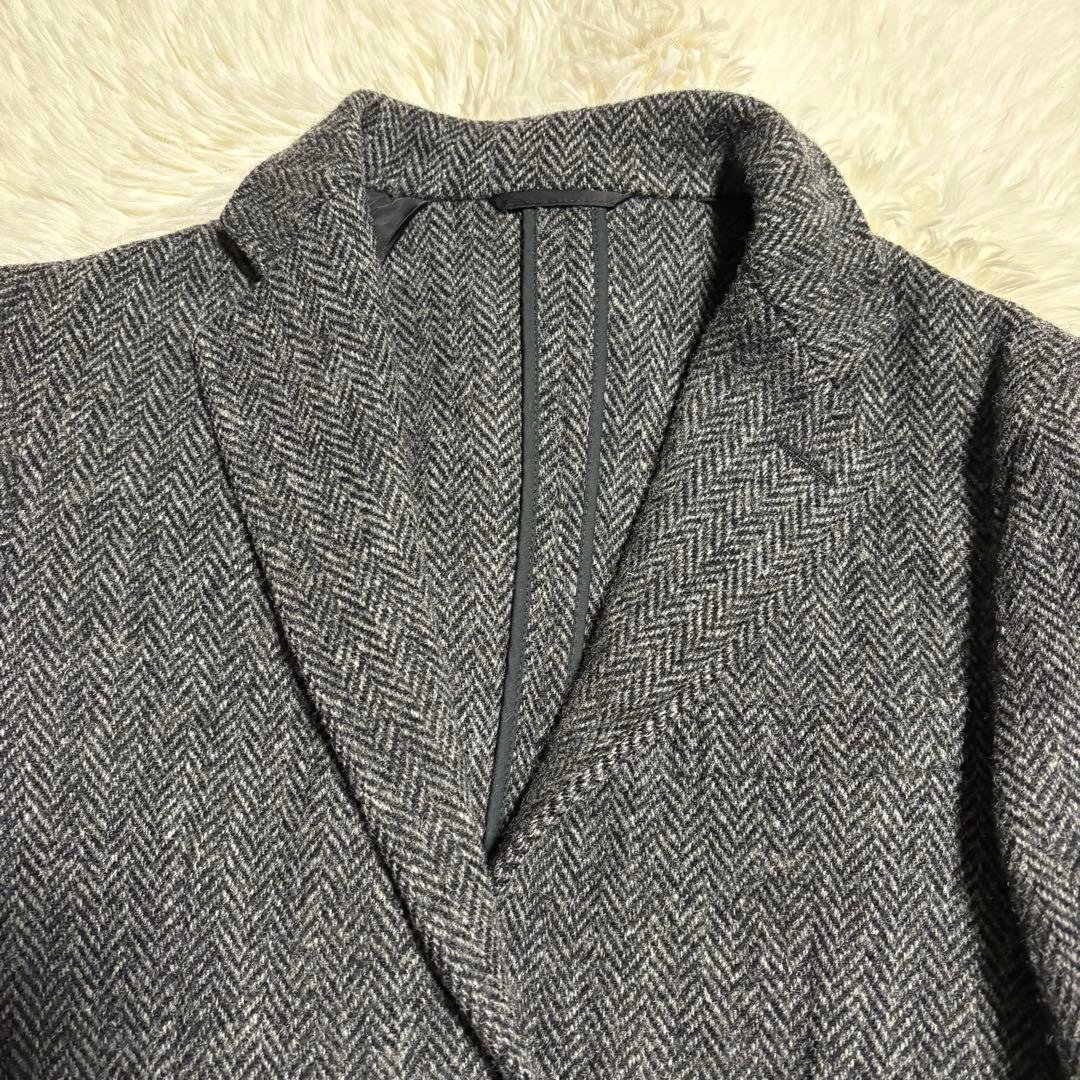 【美品】ニューヨーカーハリスツイードジャケット ウール100% M くるみボタン