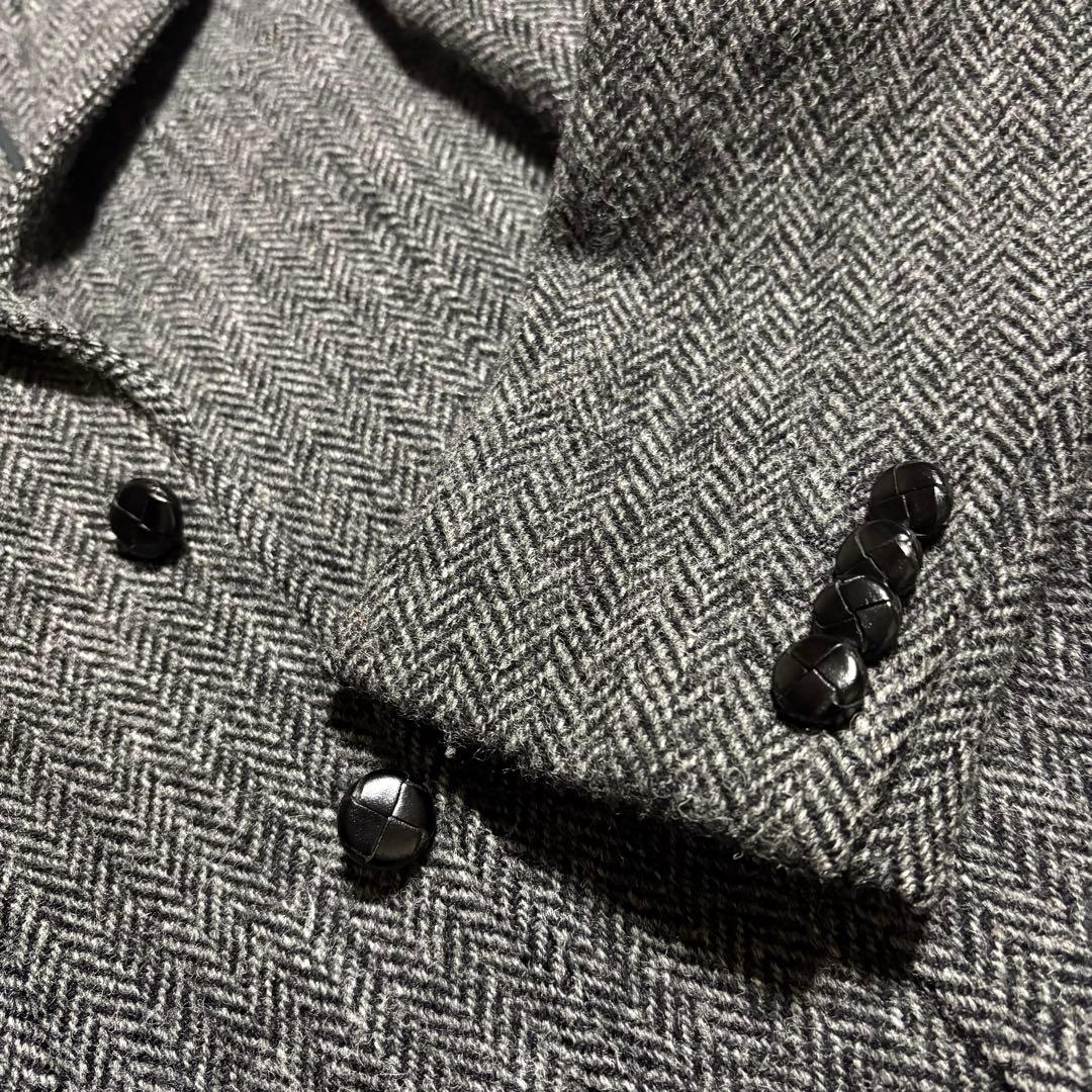 【美品】ニューヨーカーハリスツイードジャケット ウール100% M くるみボタン