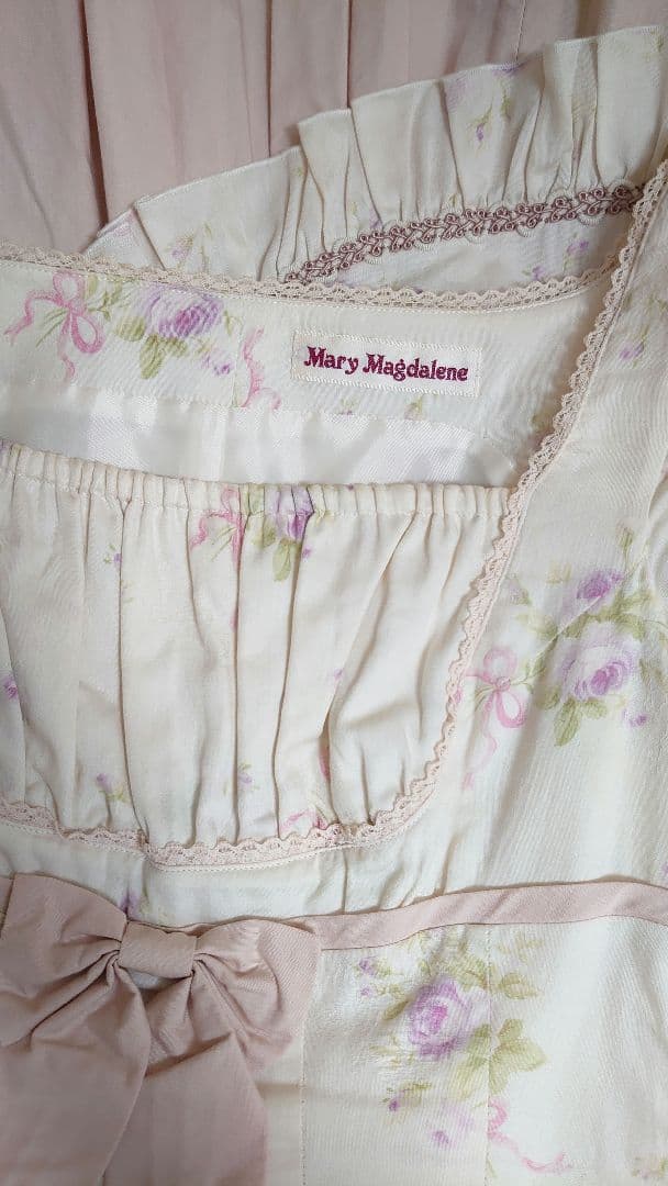 Mary Magdalene/プティブーケワンピース オフホワイト×ピンク