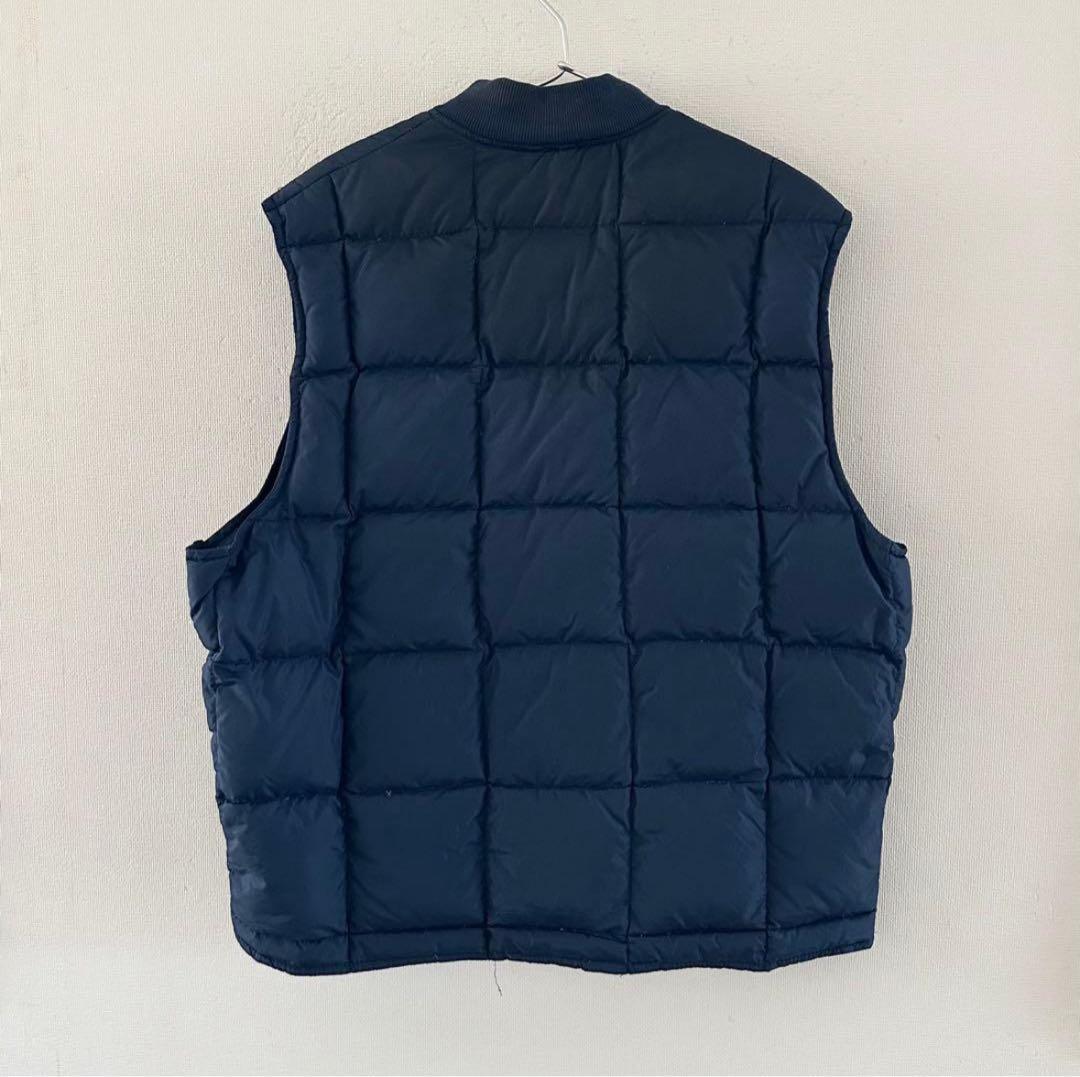 80's Eddie Bauer ダウンベスト ネイビー 48 ビンテージ