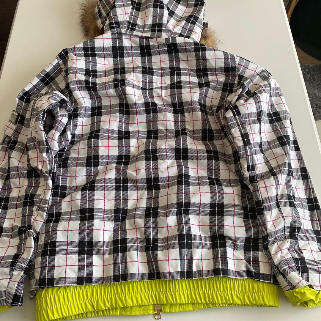 小物・カイロ付きFABLICE スノーボード・スキーウェア チェック柄上L 下M