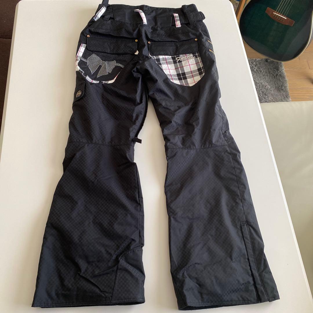 小物・カイロ付きFABLICE スノーボード・スキーウェア チェック柄上L 下M