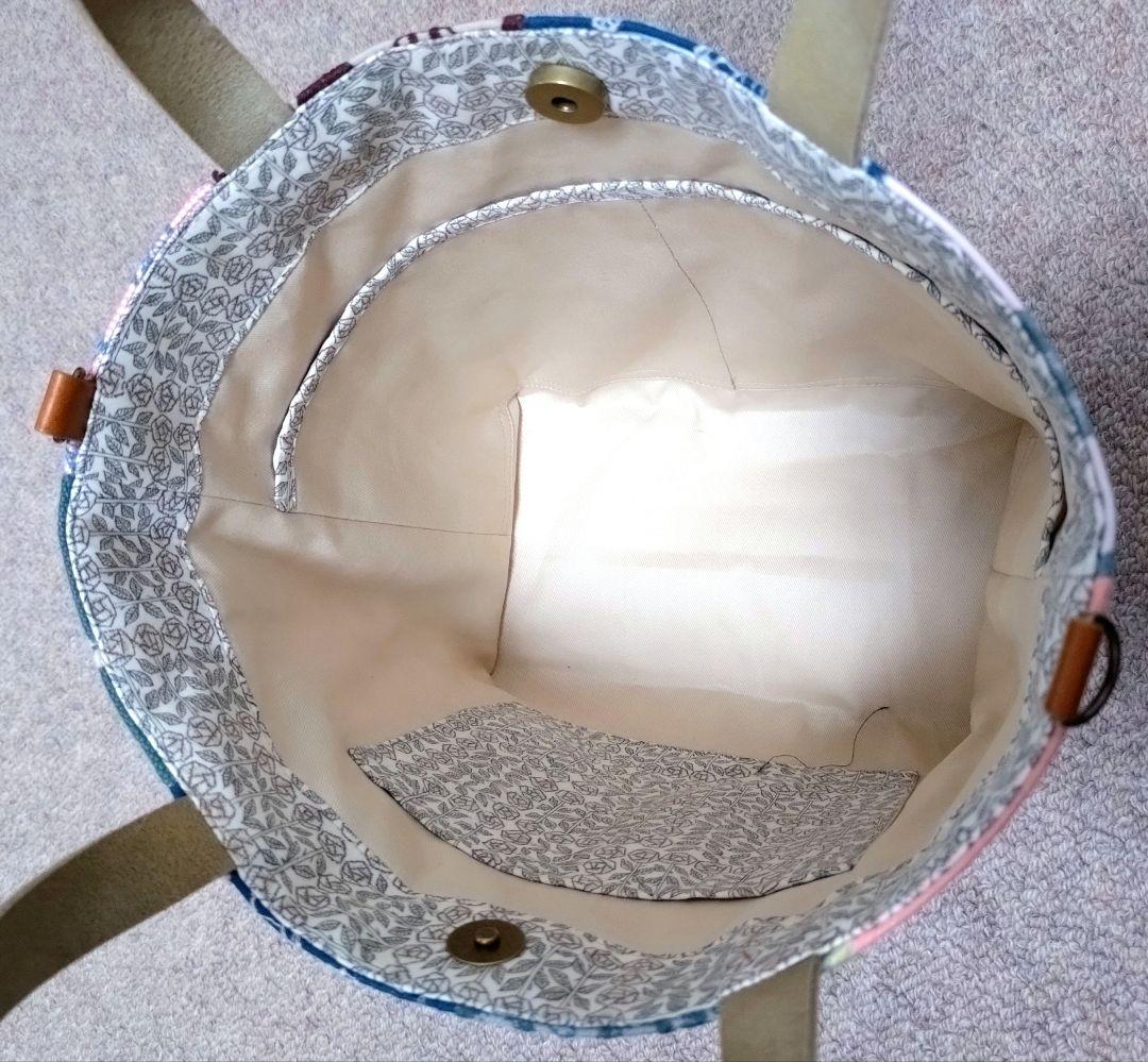 ミナペルホネントートバッグ 両面パッチワークハンドメイド