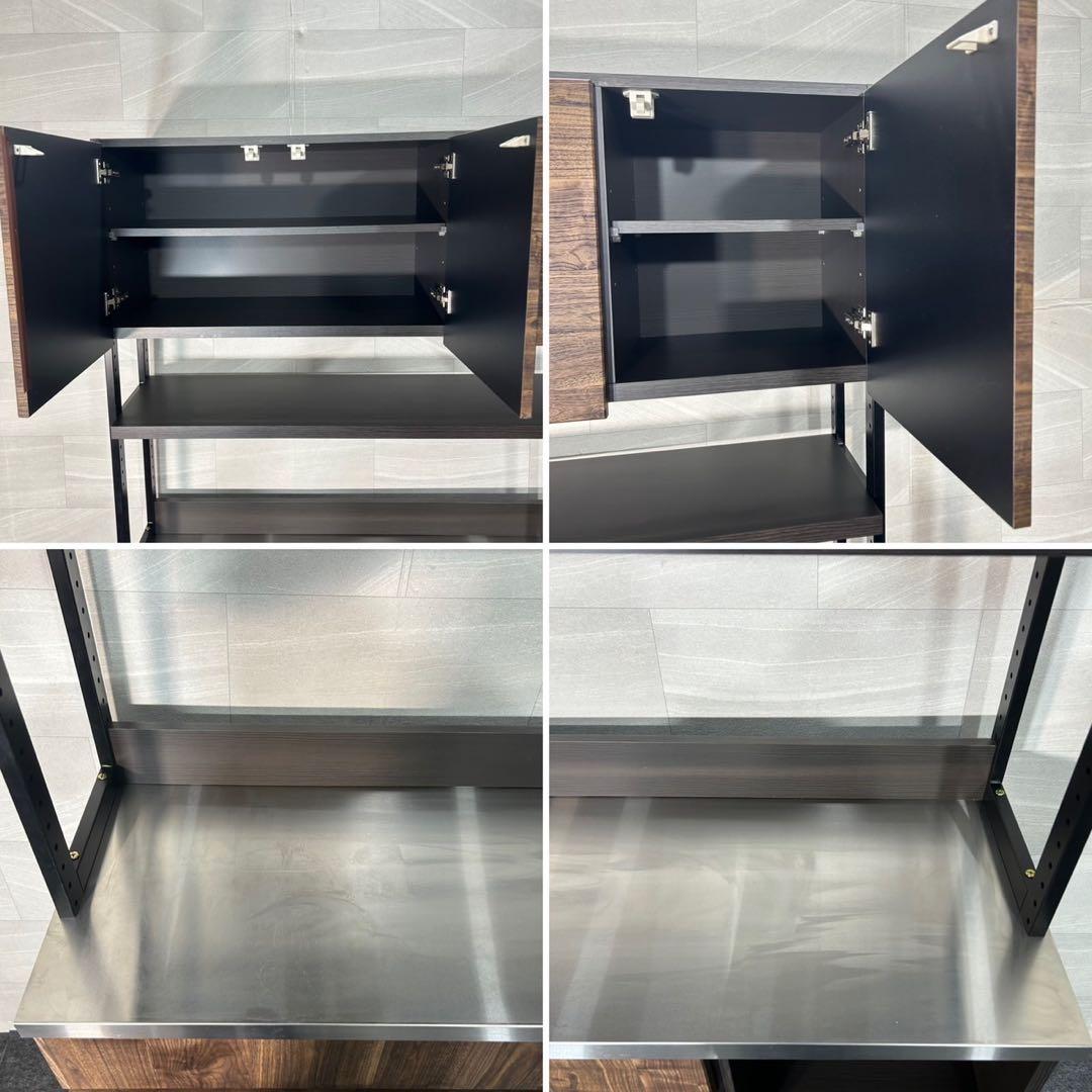 マナベインテリア 食器棚 ディアス 幅120 食器棚 おしゃれ 収納 d3923